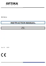 Предварительный просмотр 1 страницы Optika Italy IM-3 Series Instruction Manual