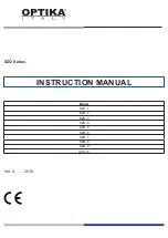 Предварительный просмотр 1 страницы Optika Italy SZO Series Manual