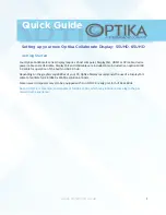 Optika Collaborate 55UHD Quick Manual предпросмотр