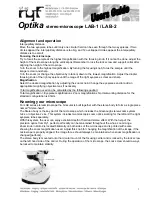 Preview for 3 page of Optika LAB-1 Instruction Manual