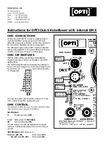 Preview for 3 page of Optikinetics OPTI Operating Instructions