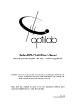 OPTILAB EDFA-PA-LN-M User Manual предпросмотр