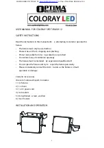 Preview for 1 page of Optima Lighting Coloray Spot 12 User Manual