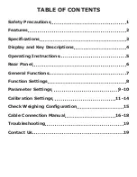 Предварительный просмотр 2 страницы Optima Scale OP-904 User Manual