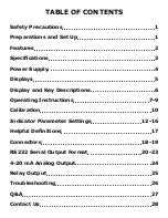 Preview for 2 page of Optima Scale OP-905 User Manual