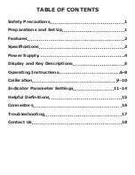 Preview for 2 page of Optima Scale OP-918 User Manual