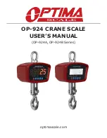 Предварительный просмотр 1 страницы Optima Scale OP-924 User Manual