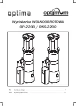 Preview for 1 page of Optima OP-2200 Operating Instructions Manual