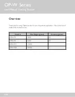 Предварительный просмотр 4 страницы Optima OP-W Series User Manual