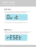 Предварительный просмотр 20 страницы Optima OP-W Series User Manual