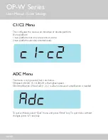 Предварительный просмотр 21 страницы Optima OP-W Series User Manual