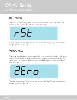 Предварительный просмотр 22 страницы Optima OP-W Series User Manual