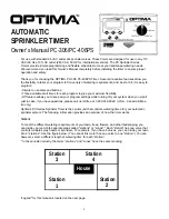 Preview for 1 page of Optima PC-306 Owner'S Manual