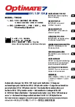 Preview for 1 page of Optimate TM263 Instructions For Use Manual