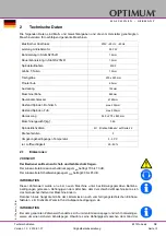 Preview for 15 page of OPTIMUM Maschinen 3003161 Operating Manual