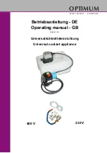 Preview for 1 page of Optimum 230 V Operating Manual