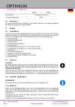 Preview for 4 page of Optimum 230 V Operating Manual