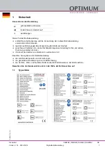 Preview for 7 page of Optimum 302 0420 Operating Manual