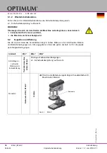 Preview for 40 page of Optimum 3020217 Operating Manual