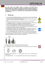 Preview for 13 page of Optimum 3071035 Operating Manual