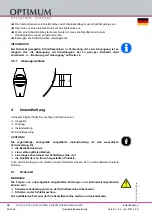 Предварительный просмотр 22 страницы Optimum 310 1505 Operating Manual