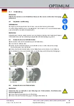 Предварительный просмотр 23 страницы Optimum 310 1505 Operating Manual