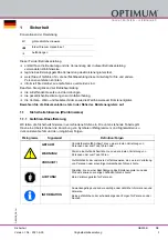 Предварительный просмотр 3 страницы Optimum 3101670 Operating Manual