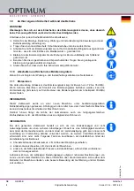 Предварительный просмотр 8 страницы Optimum 3101670 Operating Manual