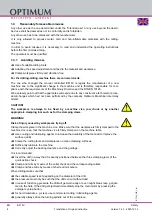 Предварительный просмотр 8 страницы Optimum 3338116 Operating Manual