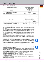 Предварительный просмотр 24 страницы Optimum 3338180 Operating Manual