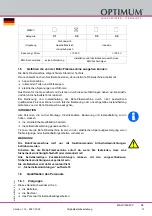 Предварительный просмотр 13 страницы Optimum 3338460 Operating Manual