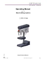 Предварительный просмотр 1 страницы Optimum B16 H Vario Operating Manual