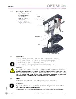 Предварительный просмотр 19 страницы Optimum B16 H Vario Operating Manual