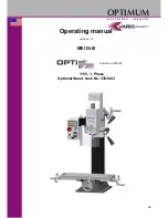 Optimum BF20 V Operating Manual preview