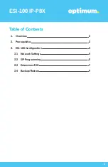 Preview for 2 page of Optimum ESI-100 IP-PBX Manual