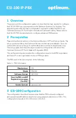 Preview for 3 page of Optimum ESI-100 IP-PBX Manual