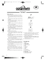 Preview for 10 page of Optimum FT-2503 Operating Instructions Manual