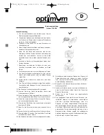 Preview for 14 page of Optimum FT-2503 Operating Instructions Manual