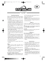 Preview for 11 page of Optimum FT-2525 Operating Instructions Manual