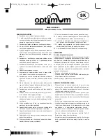 Preview for 20 page of Optimum FT-2525 Operating Instructions Manual