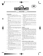 Preview for 34 page of Optimum FT-2525 Operating Instructions Manual