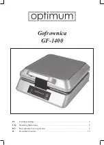 Preview for 1 page of Optimum GF-1400 Operating Instructions Manual