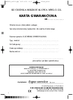 Предварительный просмотр 2 страницы Optimum MWLG-22L Operating Instructions Manual