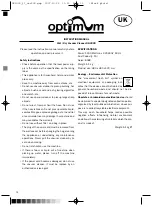 Предварительный просмотр 12 страницы Optimum OK-3000 Operating Instructions Manual