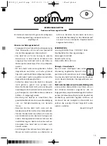 Предварительный просмотр 19 страницы Optimum OK-3000 Operating Instructions Manual