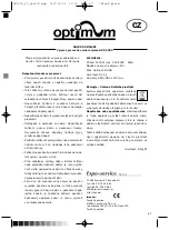 Предварительный просмотр 47 страницы Optimum OK-3000 Operating Instructions Manual