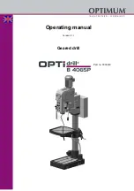 Optimum OPTIdrill B 40GSP Operating Manual предпросмотр