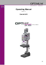 Optimum OptiDrill DH45V Operating Manual предпросмотр