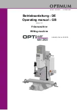 Предварительный просмотр 1 страницы Optimum OPTImill MH 25V Operating Manual