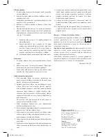 Preview for 16 page of Optimum PR-0750 Operating Instructions Manual